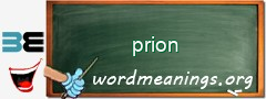 WordMeaning blackboard for prion